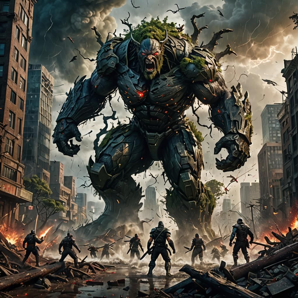 Titans Clash in Epic Fantasy Battle