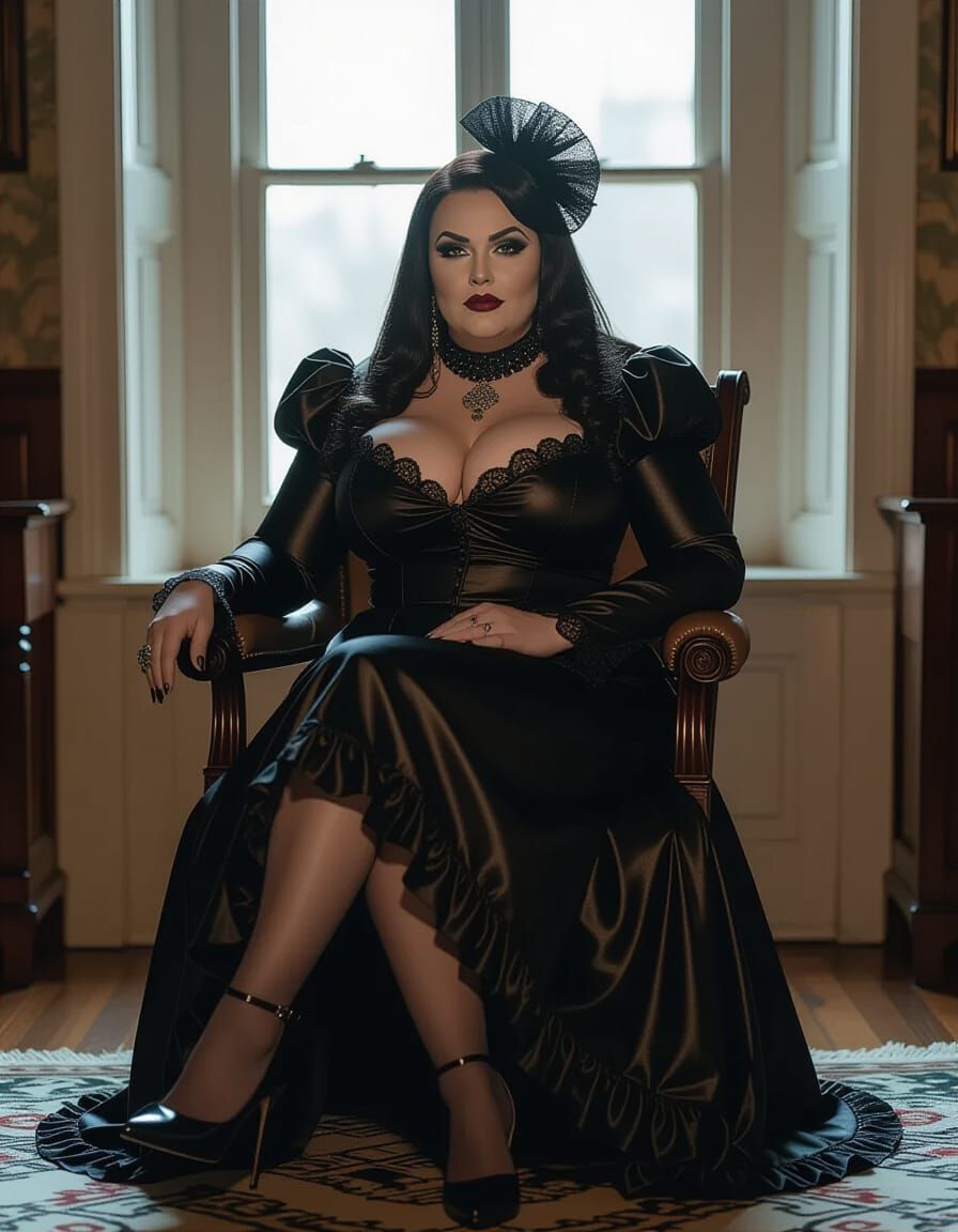 Surreal Egyptian Woman in Victorian Dress