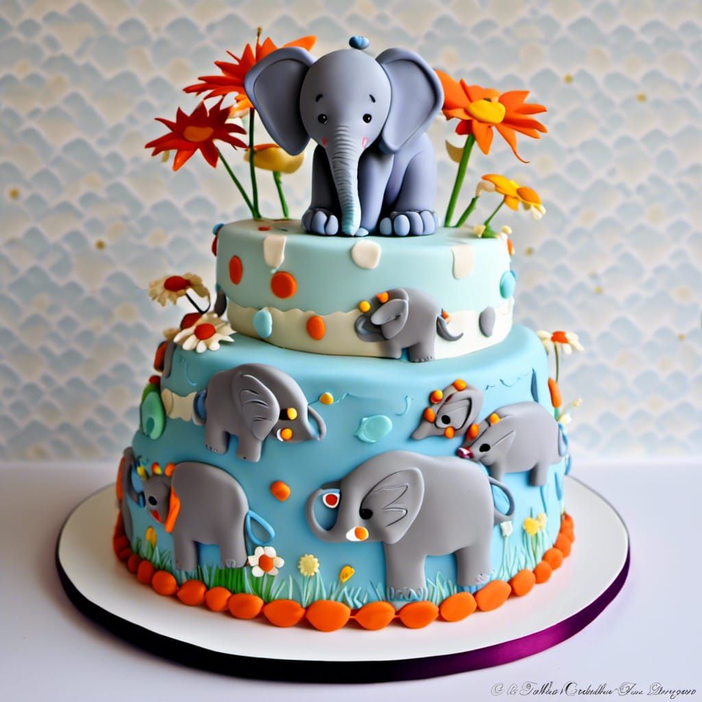 Elephant Cake Inspired by Fitz and Floyd Figurines