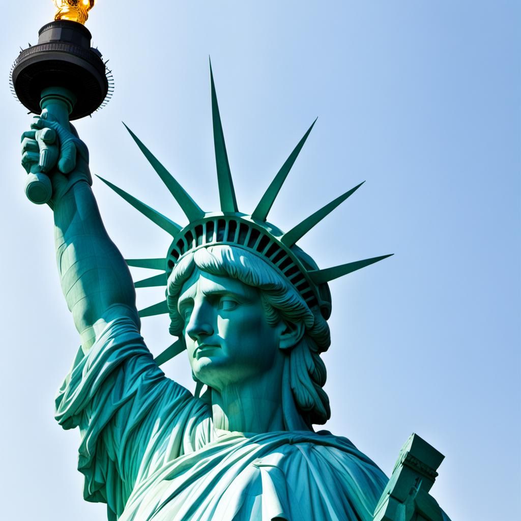 Statue of Liberty Does a Headstand