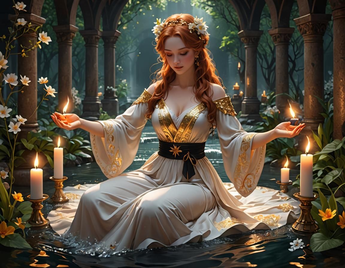 Flowing Water Flamenco: Anime-Inspired 3D Art