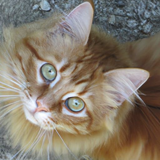 Red Cat with Green Eyes