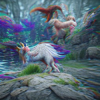 Unicorn in Forest Clearing