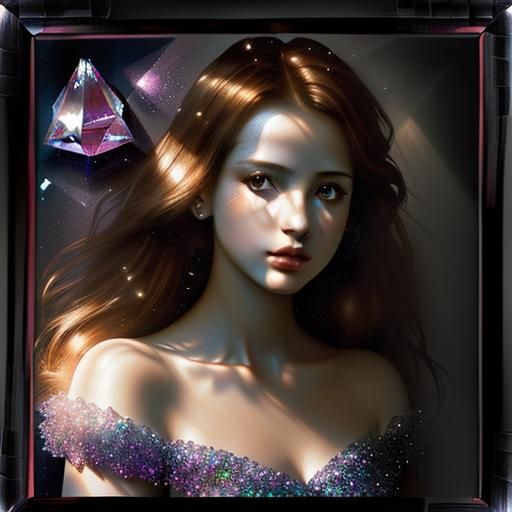 Digital Girl Portrait with Luminous Hues