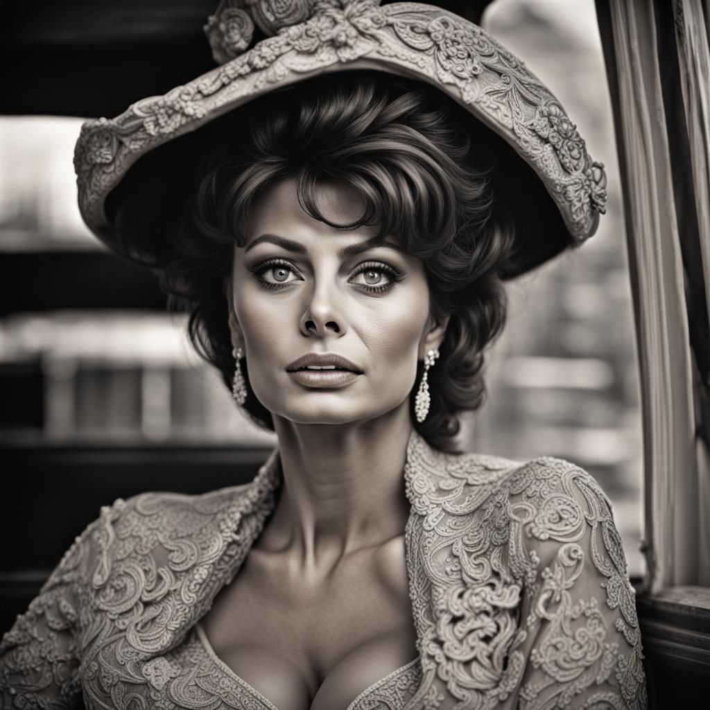 Hyperrealistic Portrait of Sophia Loren