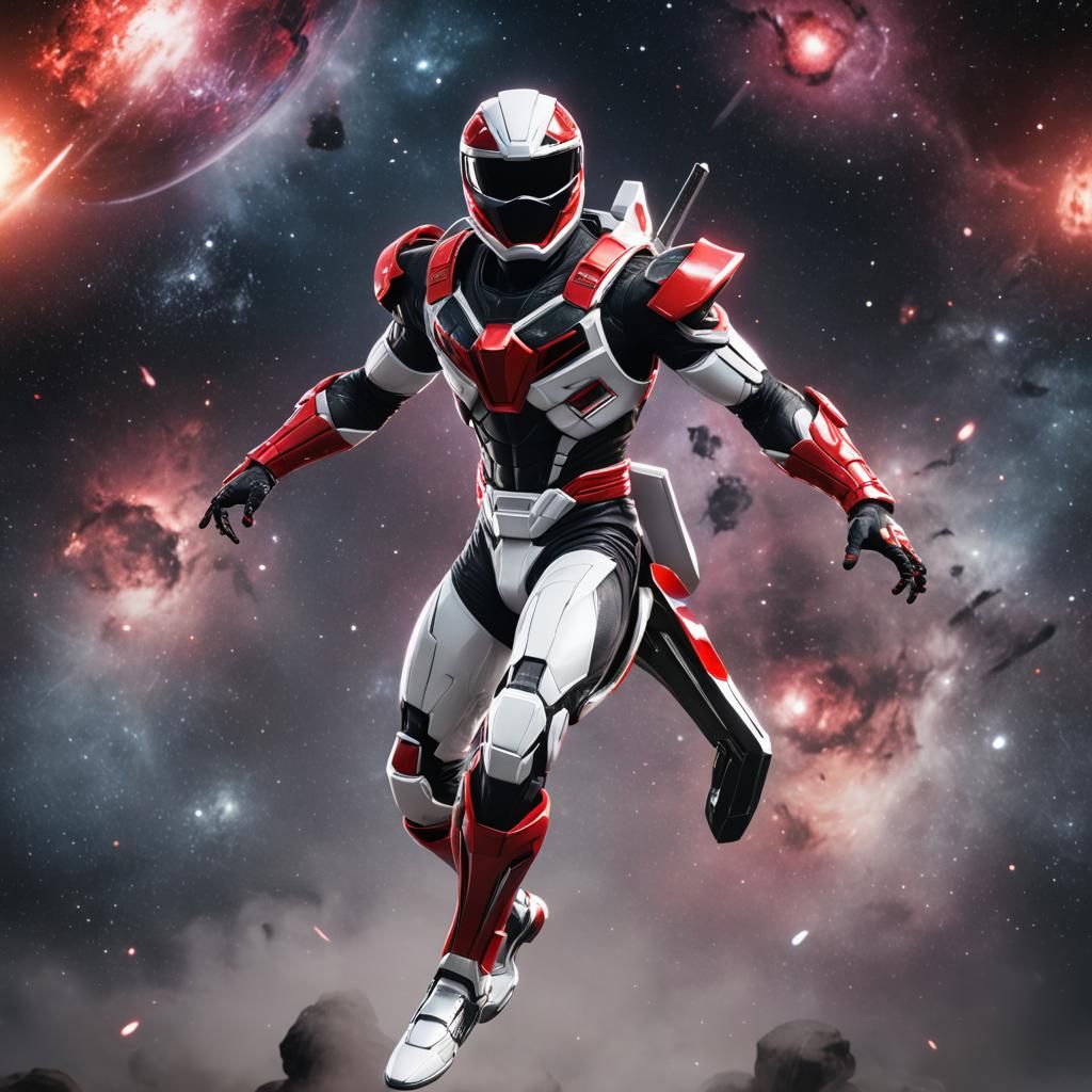 Epic 3D Space Ninja Ranger in Cosmic Suit