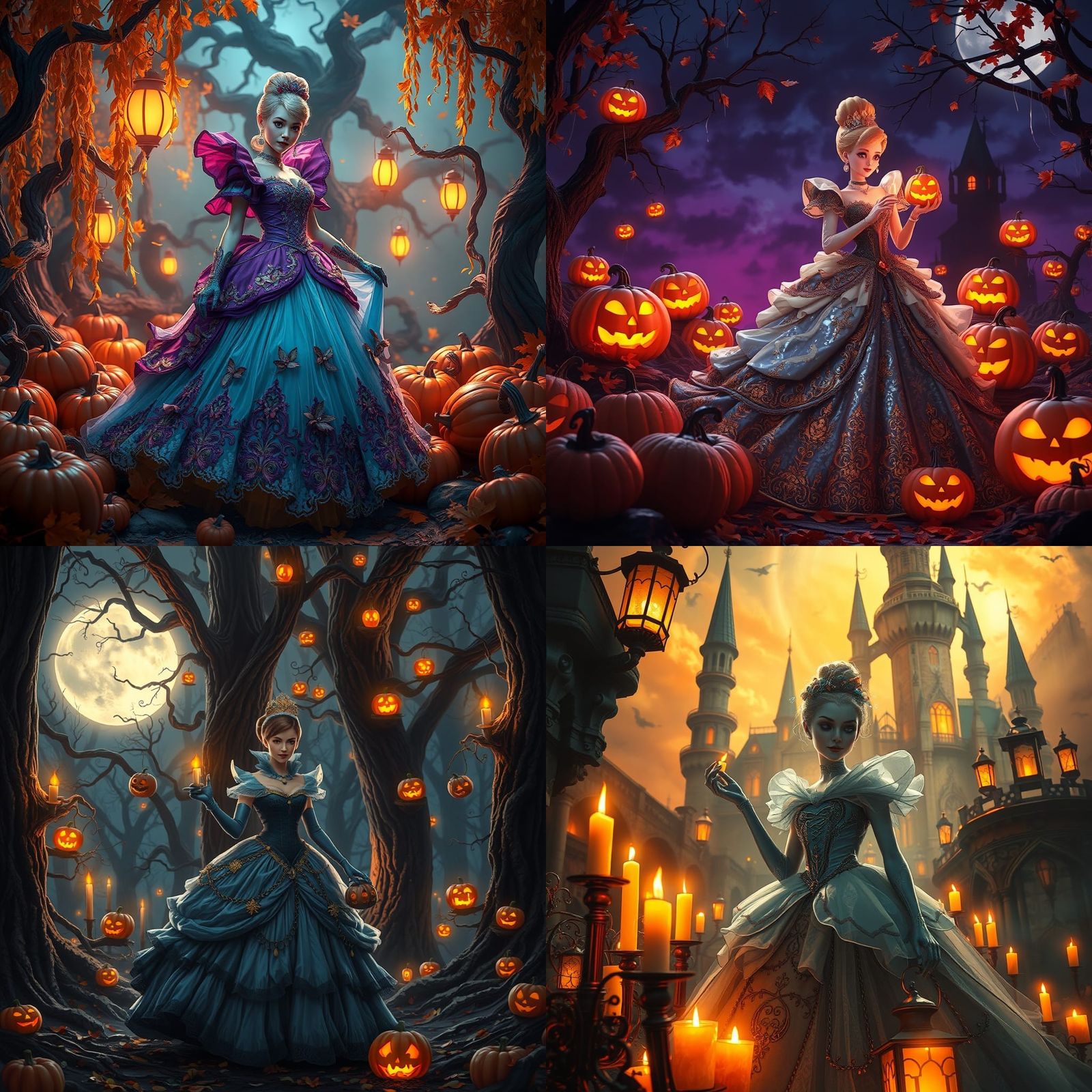 Cinderella's Halloween Costume: Detailed Matte Painting