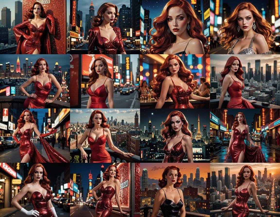 Jessica Rabbit Billboard Portrait in a Flirty Pose