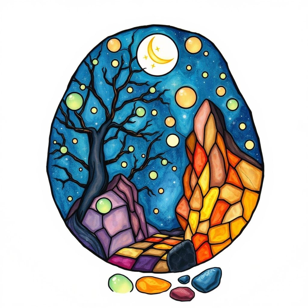 Surreal Teslapunk Art: Orbs Sweeping the Night in Vibrant Pe...