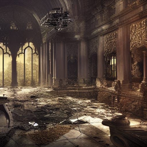 Dramatic Broken Glass Digital Matte Painting
