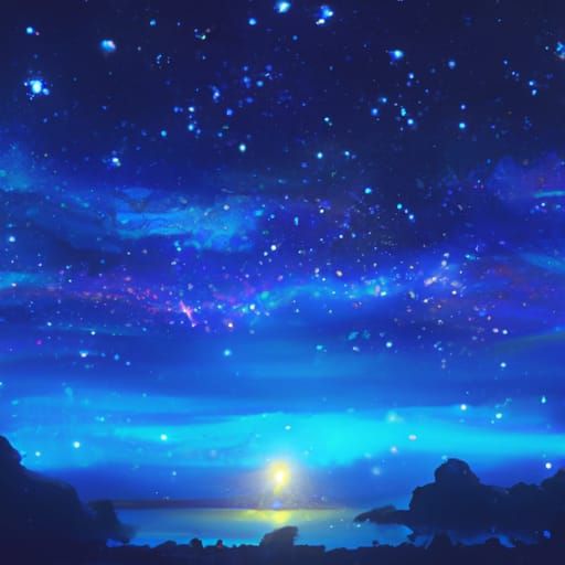 Twinkling Star in Epic Digital Painting