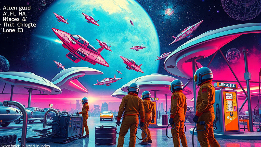 Intergalactic Gas Station Run by Aliens in Space