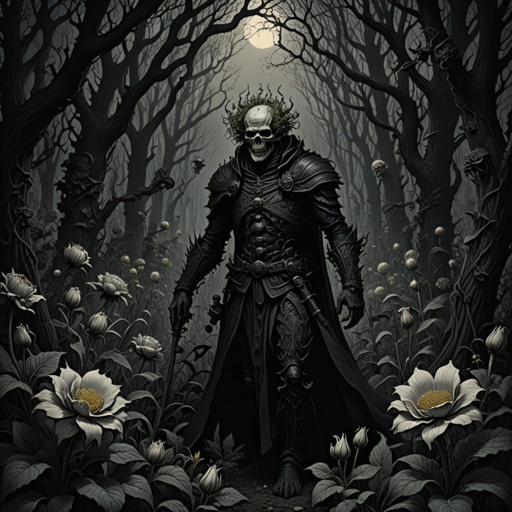 Gothic Horror Garden with Animate Flowers