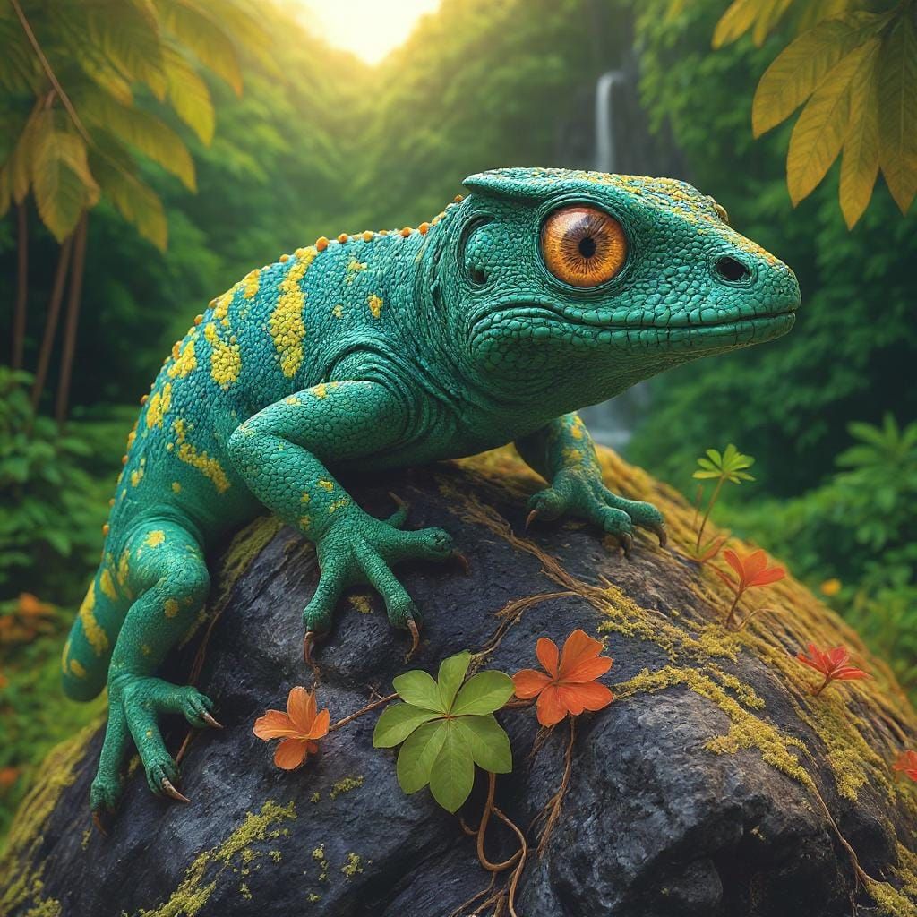 Detailed Lizard Eye Study in High Quality