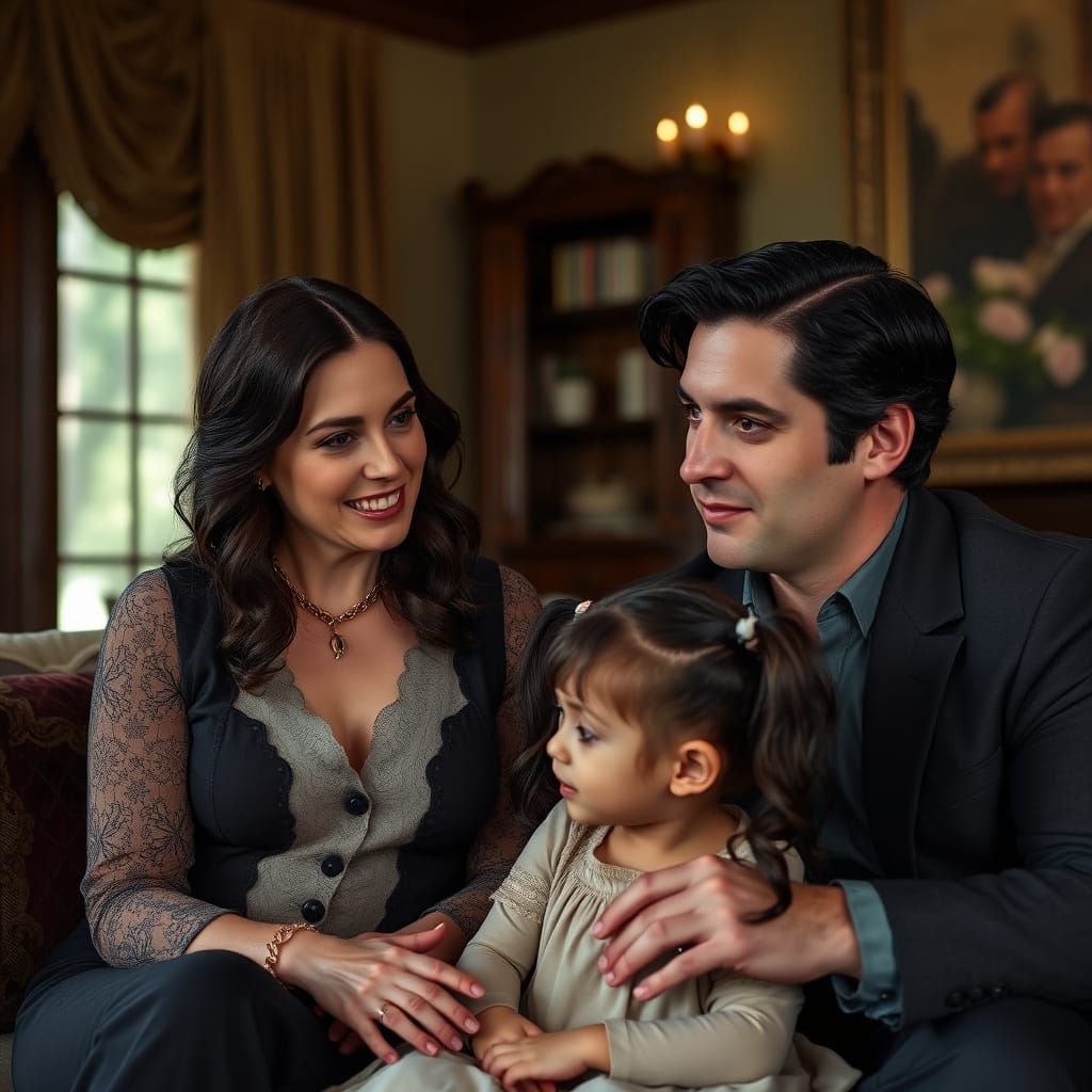 Family Moment in Wayne Manor