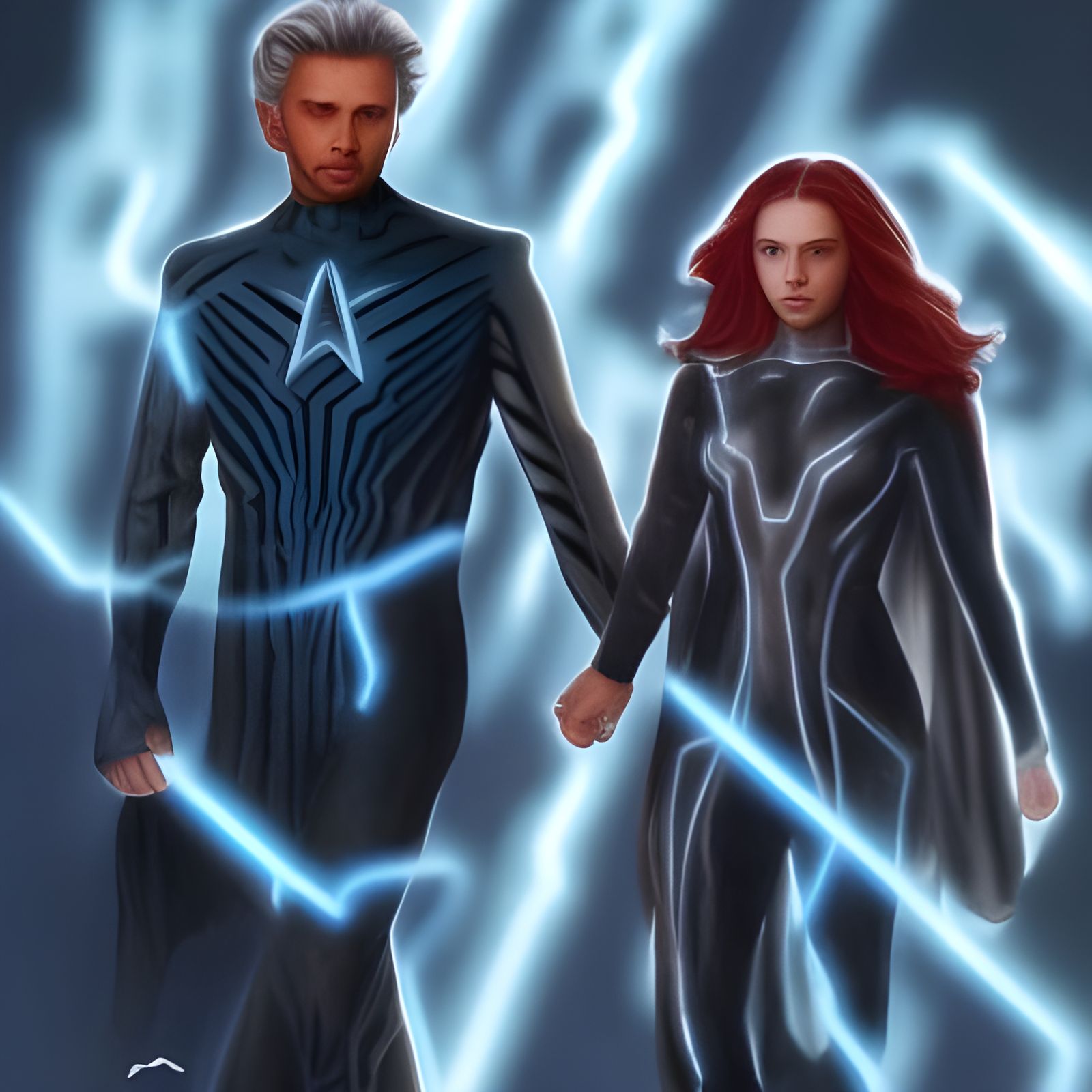 Wanda Maximoff and Pietro Maximoff
