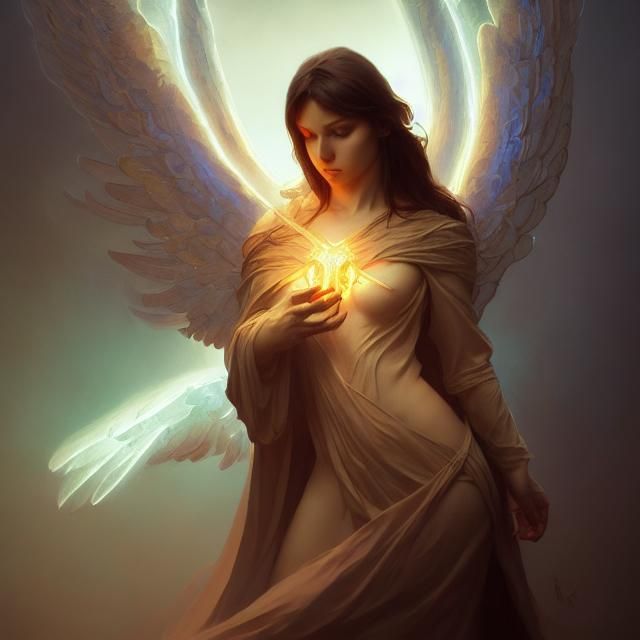 Angel of Life Portrait in Hyperdetailed Style