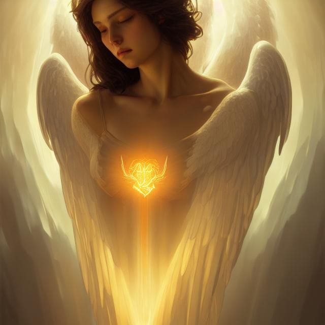 Angel of Life Portrait in Hyperdetailed Lighting