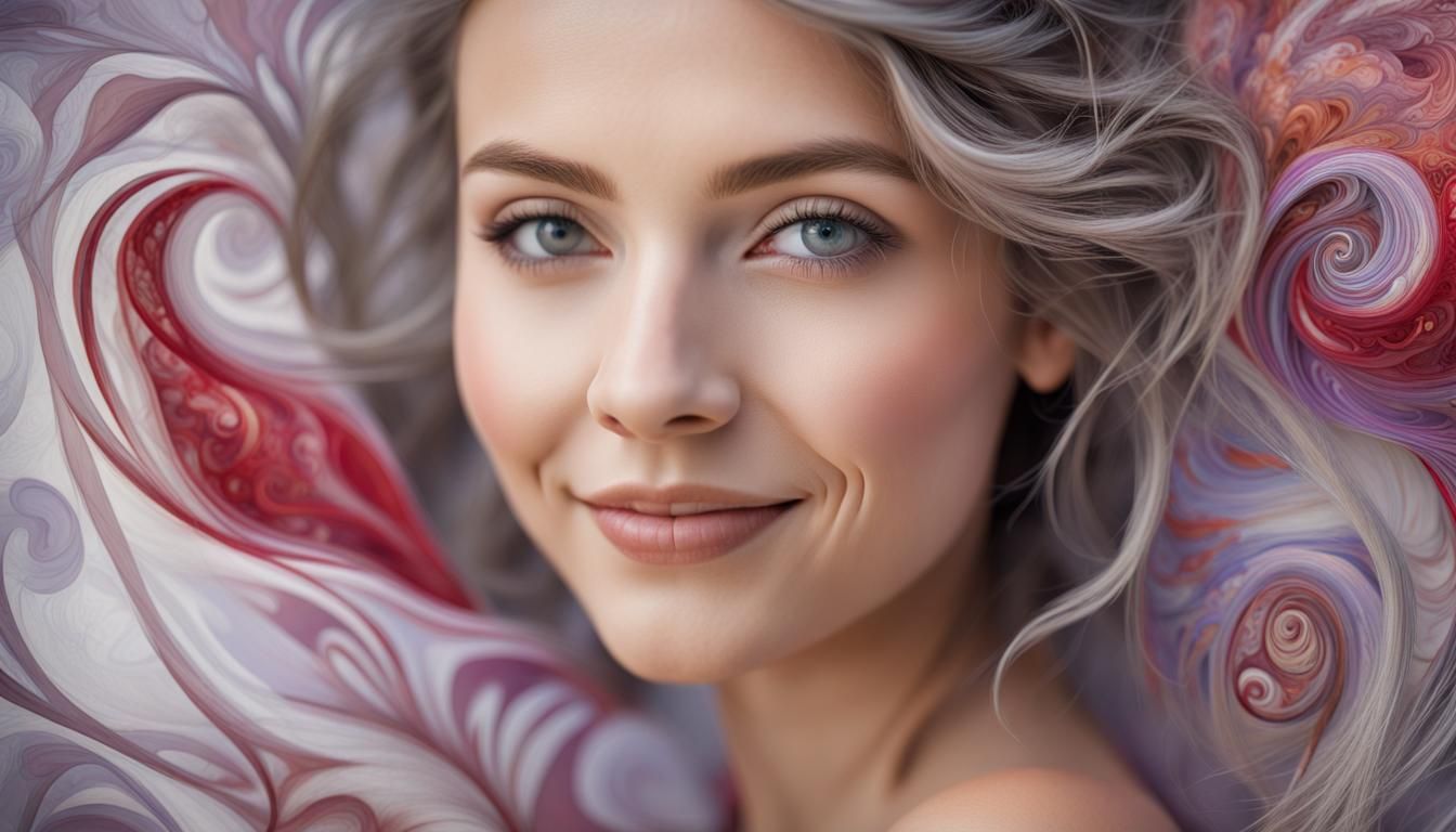 Model smiling