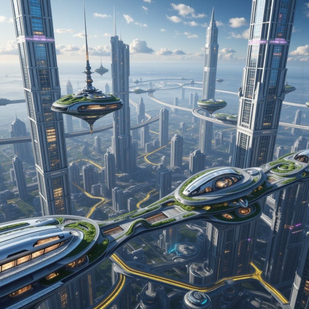 <lora:Station Ship Stair:1.0> Envision a sprawling cityscape...