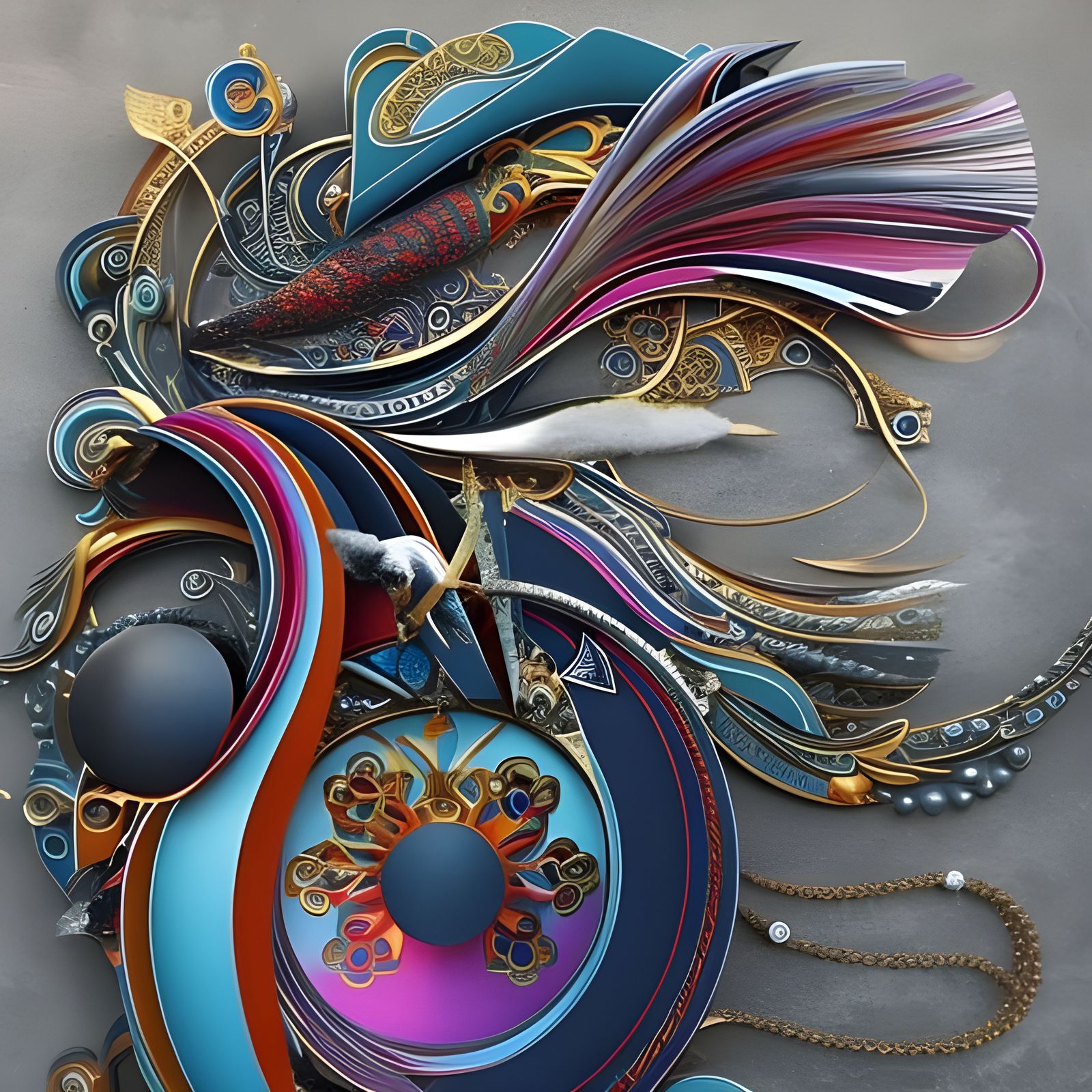 Detailed Shoulder Bag in Hyperrealistic Style