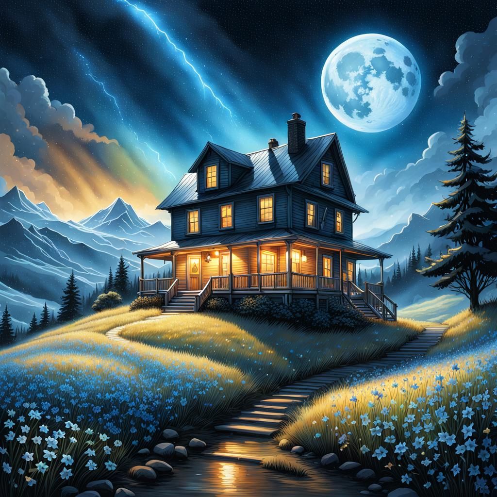 Cassettepunk House Under a Sky Full of Stars