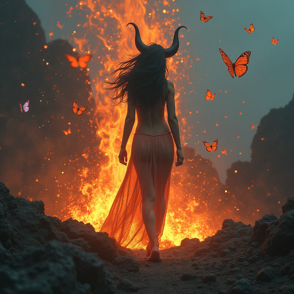 Volcanic Demon with Crystal Eruption