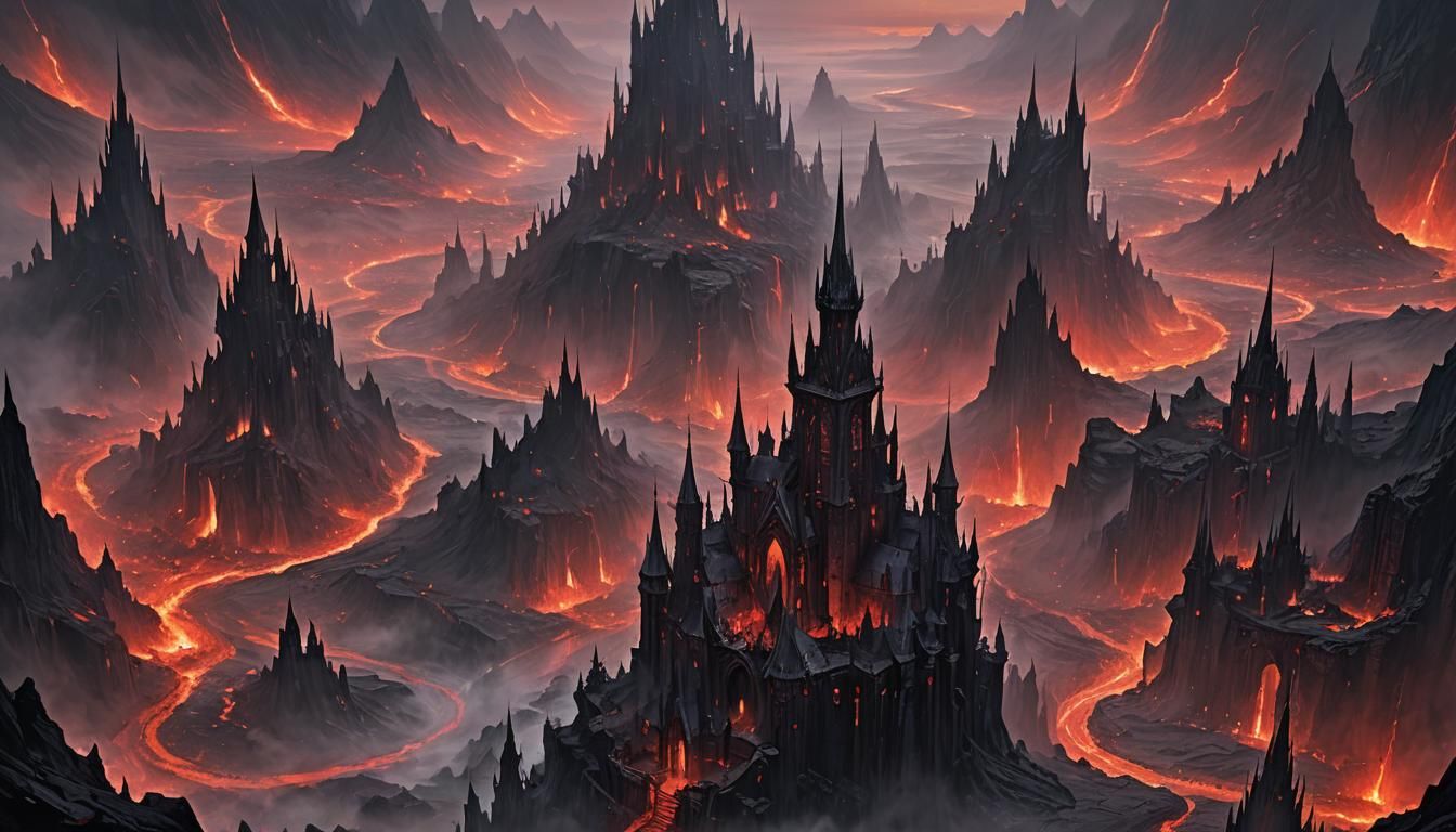 Mystical Realm of Eternal Twilight: A Gothic City