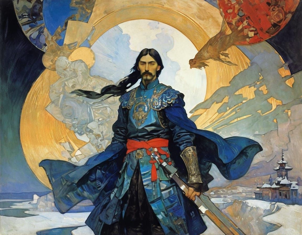 The Demon Seated by Mikhail Vrubel