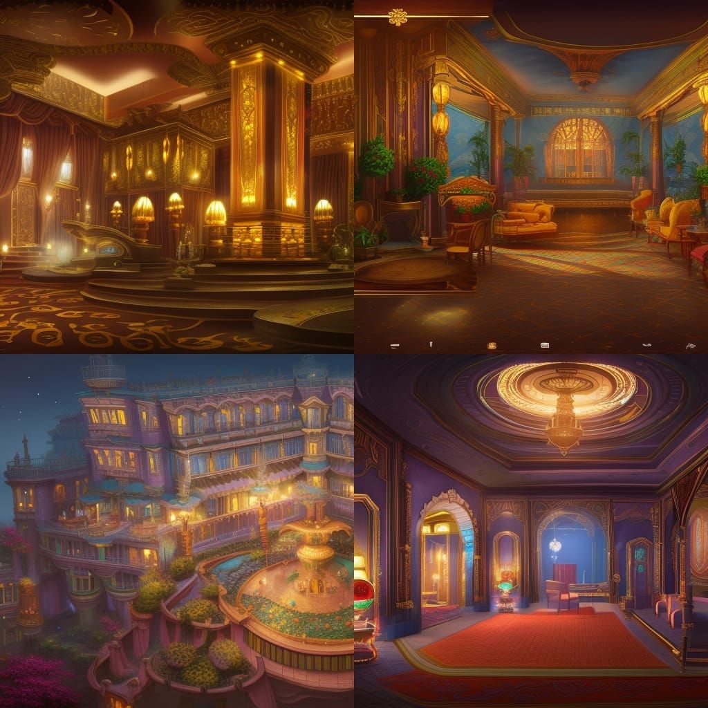 Royal Diamond Hotel in Detailed Matte Painting