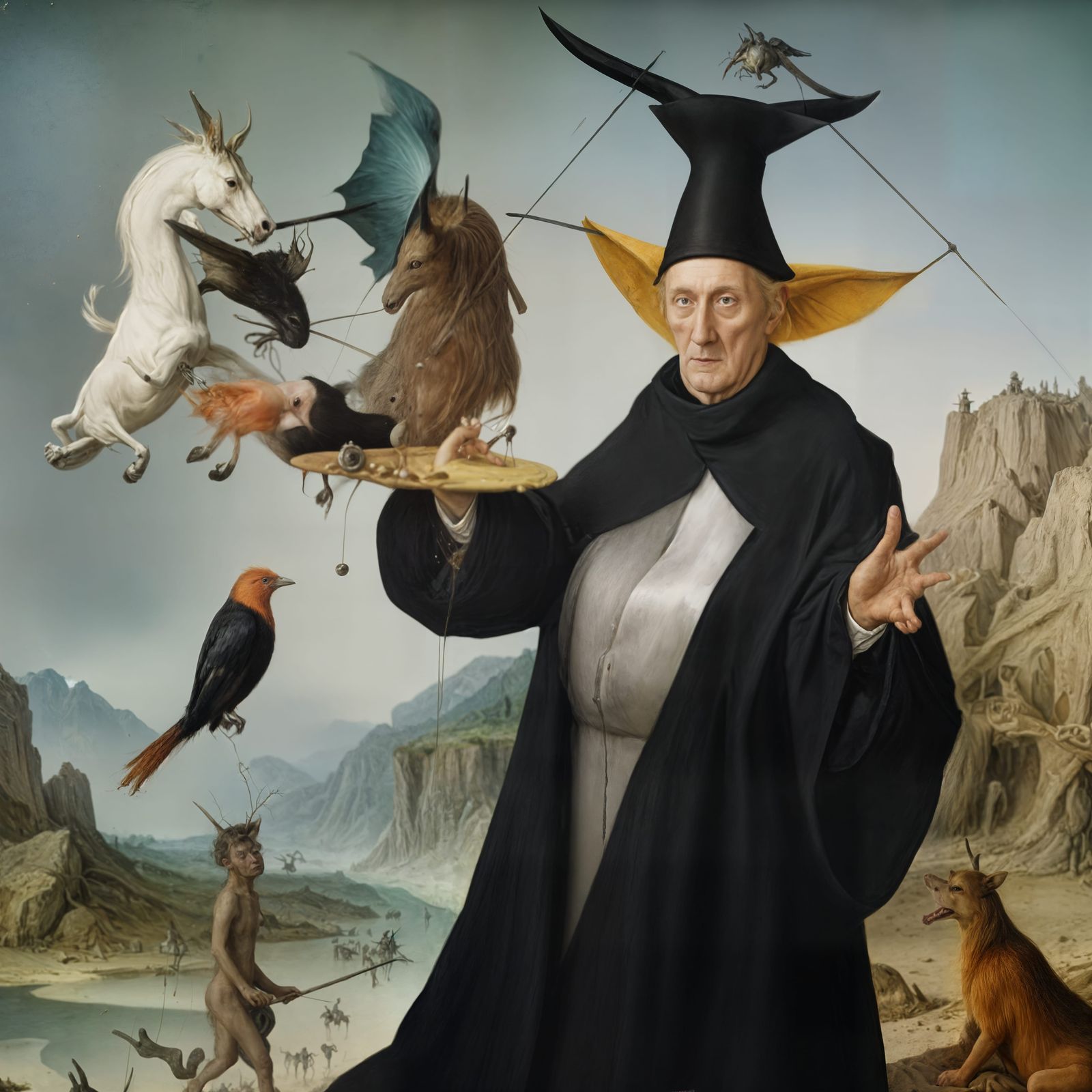 Mage with a setup that let's him watch the grotesque 'Horse ...