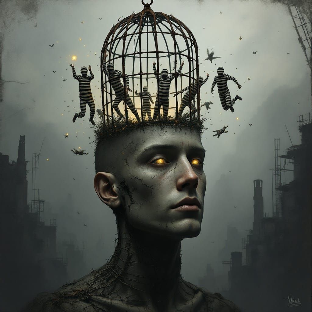 Surreal Descent into Inner Turmoil