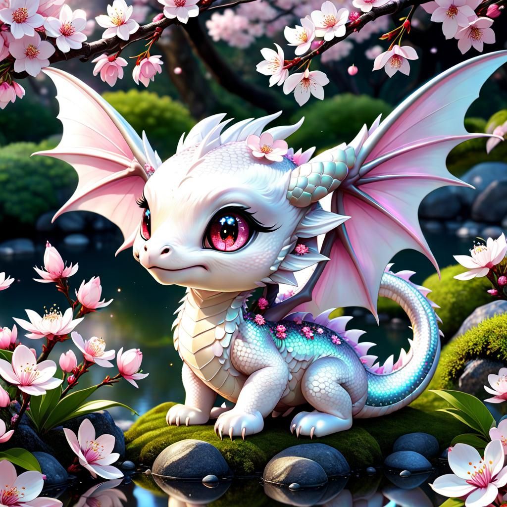 Cherry blossom dragon baby