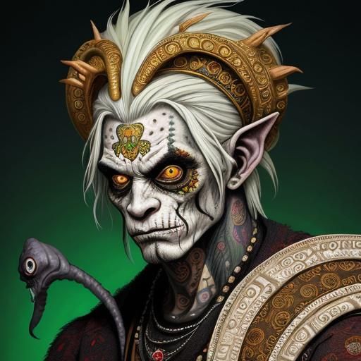 Surreal Fantasy: Tattooed Albino Contortionist in Intricate ...