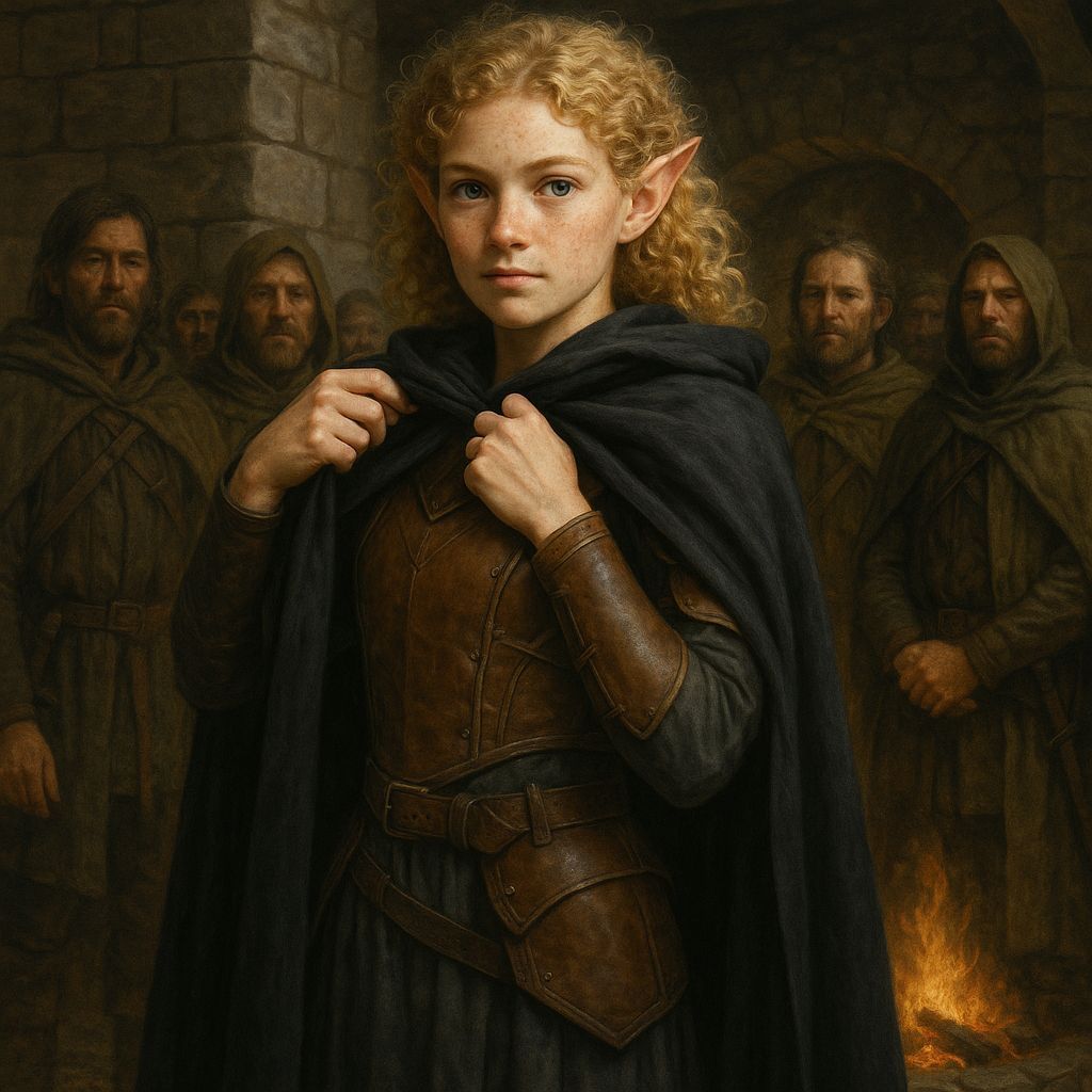 Proud Elf Graduate in Armor with Rangers