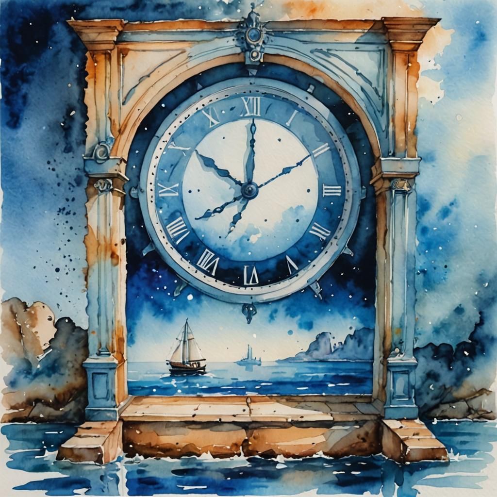 Translucent Boat Enters Another Dimension in Watercolor