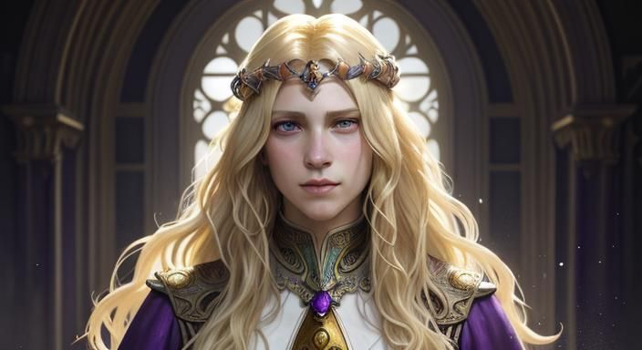 Handsome Blond Prince in Dark Fantasy Concept Art