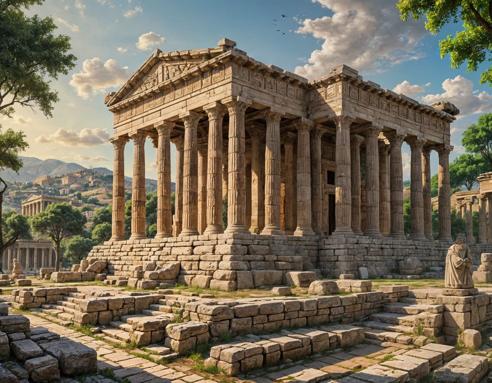 Temple of Artemis Painting: Ancient Wonder in 4K