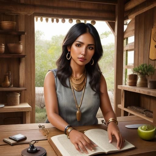 Hyperrealistic Designer in Luxury Interior with Warm Accents