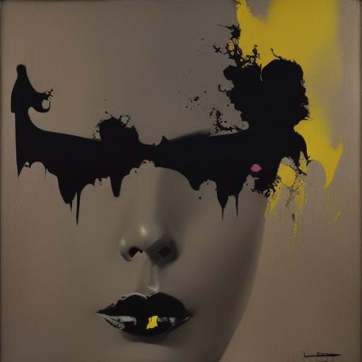 Colorful Rorschach Test in Oil Painting Style