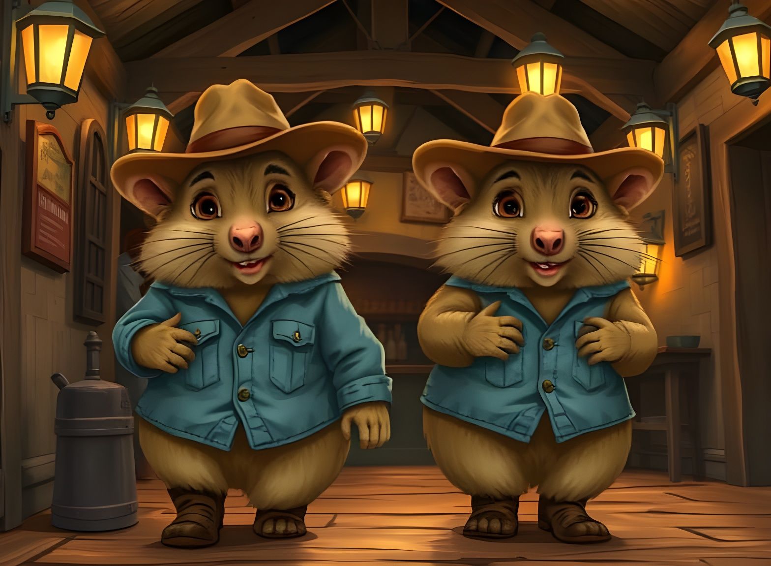 Anthropomorphic Wombats Walk into a Pub in Australian Cattle...