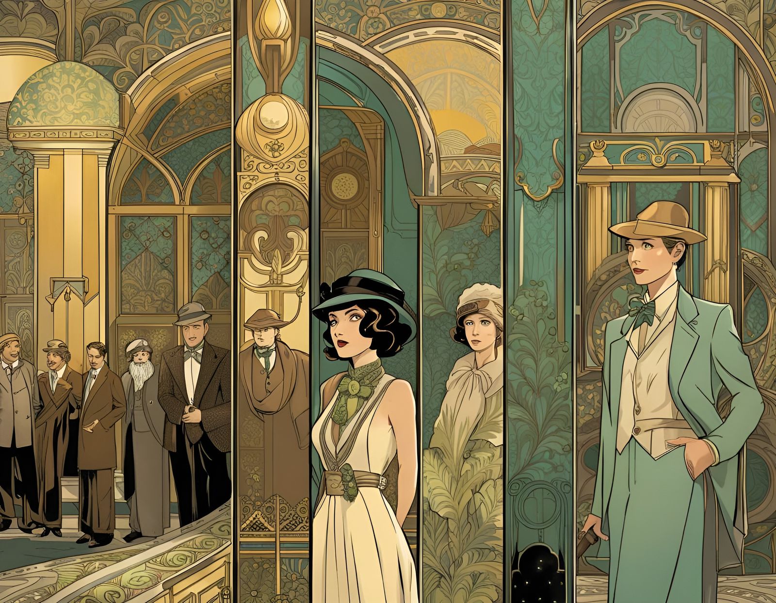 Art Nouveau Graphic Novel Illustration After McCay and Mucha
