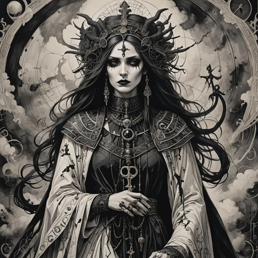 Gothic Demon Queen Emerges as Muse of Dreams