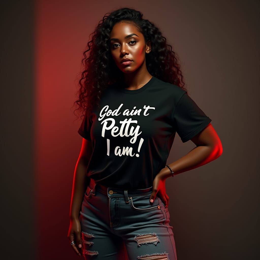 Puerto Rican Goddess in Rembrandt Lighting, Oil Painting