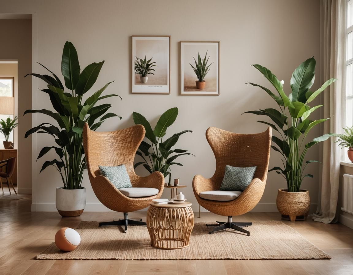 Italian Modern Living Room Inspired by Vico Magistretti