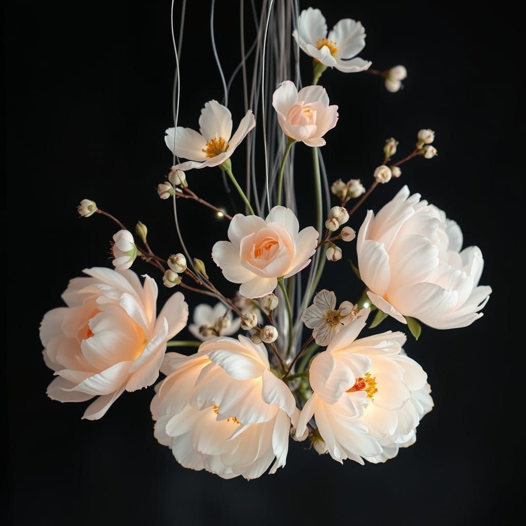 Ethereal Floral Tapestry in Pastel Hues