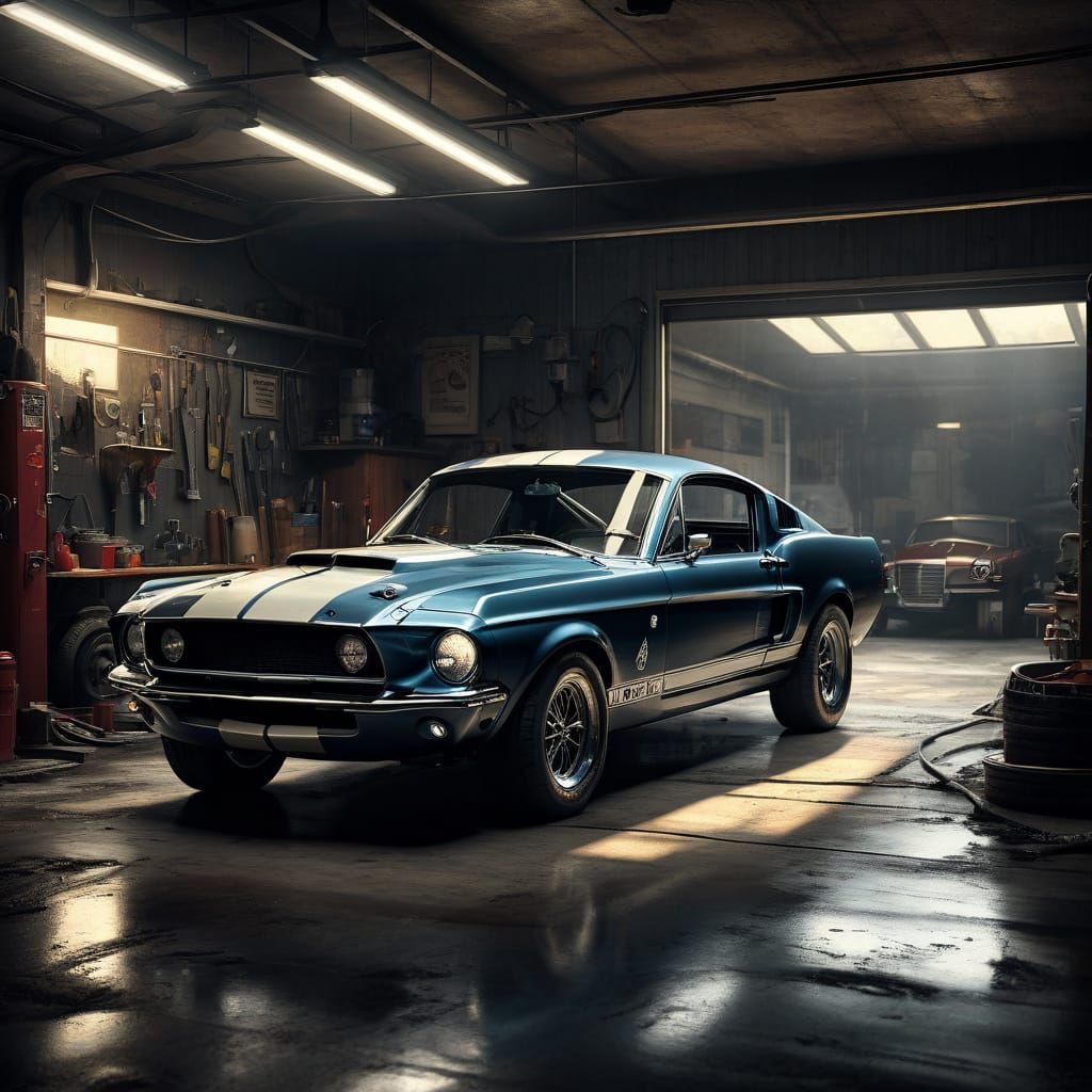 1967 Shelby Mustang GT500 KR in a Garage