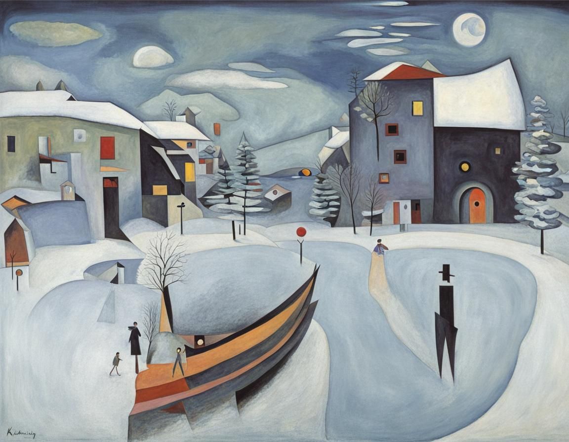 Kandinsky Inspired Surrealist Abstract Painting