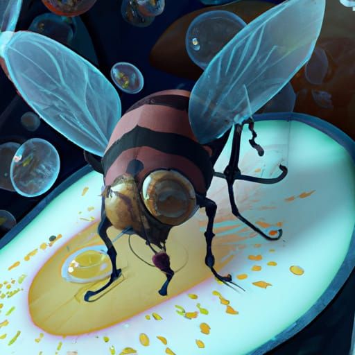 Anime Fruit Fly Monster in Studio Ghibli Style