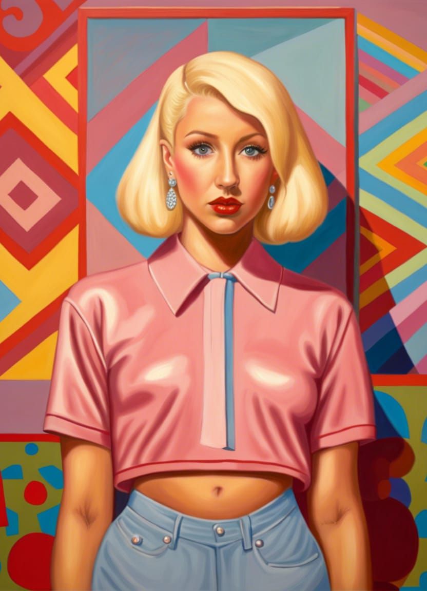 Teenager on Music Video Set in Pop Surrealist Style